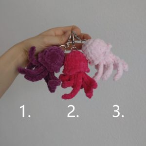 Porte-clés méduse rose foncée n°1