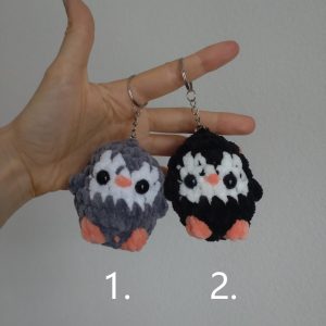 Penguin keychain grey n°1