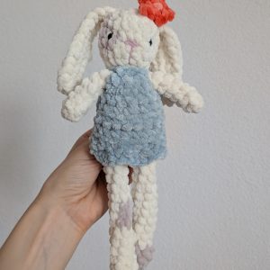 Lapin longues jambes robe verte menthe