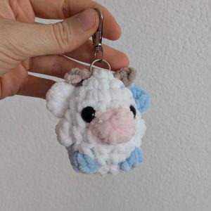 Porte-clés vache bleue